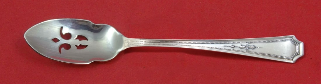 Durgin Colfax Sterling Silver Pierced Olive Spoon Custom 5 3/4" (1 of 1)