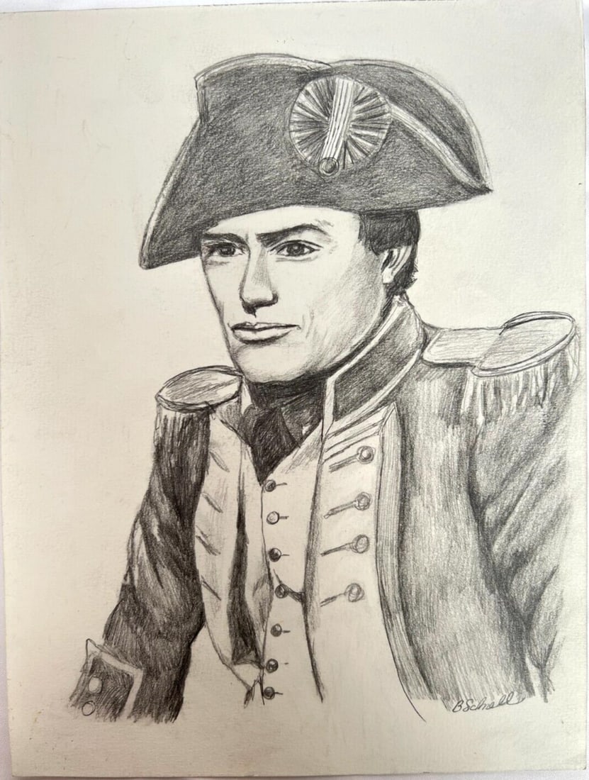 Gregory Peck Signed Pencil Drawing by Elizabeth Schnell with COA (1 of 7)