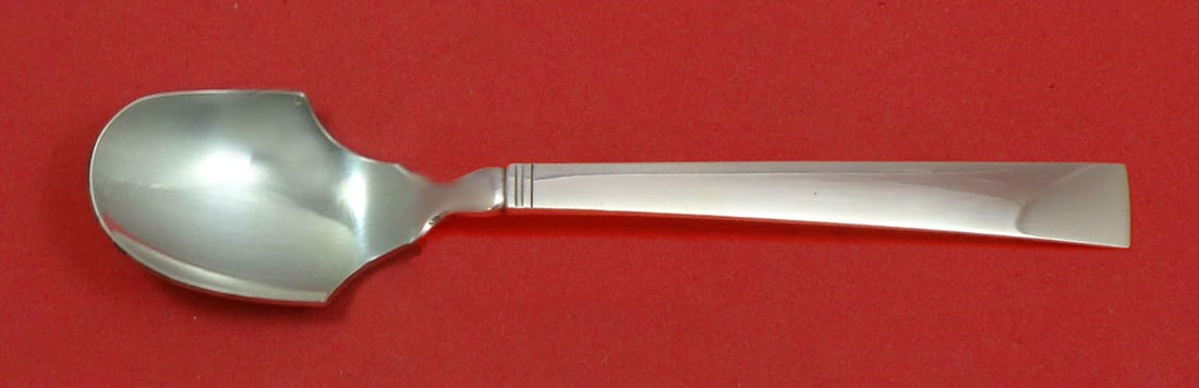 Georg Jensen Blok Acadia Sterling Silver Cheese Scoop 5.75" Custom Made: Georg Jensen Blok Acadia Sterling Silver Cheese Scoop 5.75" Custom Made Elevate your serving experience with this exquisite custom-made cheese scoop from Georg Jensen, featuring the elegant Blok - Aca