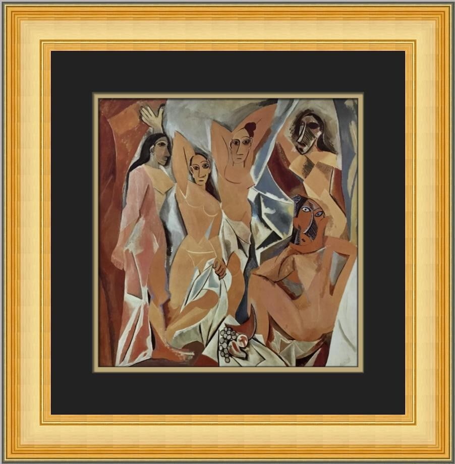 Pablo Picasso Les Demoiselles D'Avignon Custom Framed Art Print 19x19 (1 of 2)