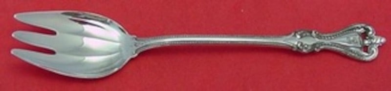 Sterling Silver Ice Cream Fork with Fluted Bowl Old Colonial Pattern by Towle 5 Inch (1 of 2)