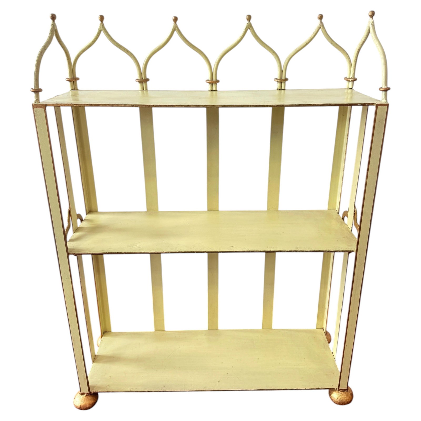 Three-Tier Painted Metal Etagere by Brugar Design New York Hollywood Regency Style (1 of 10)