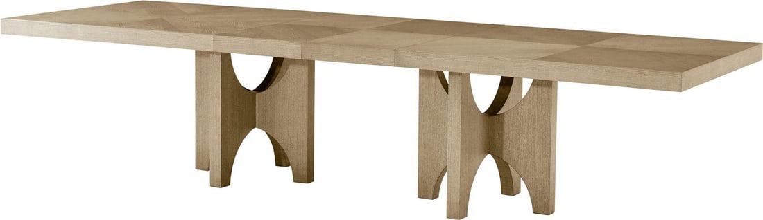 Rectangular Veneer Extending Dining Table Catalina Collection Dune Finish (1 of 7)