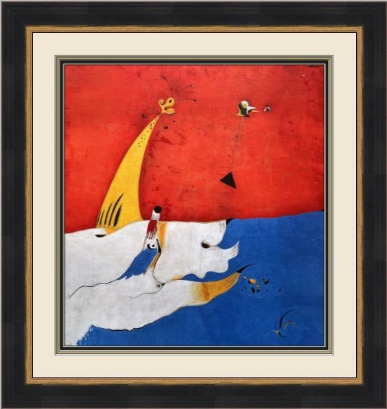 Joan Miro Landscape Custom Framed Print Abstract Art 25 x 27 (1 of 2)