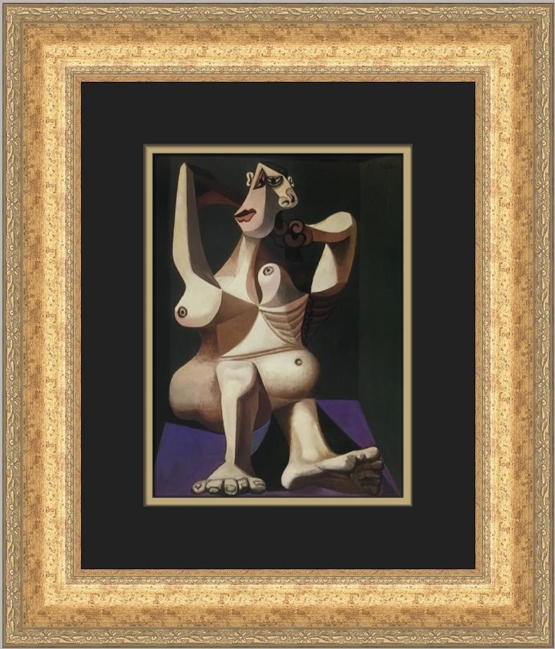 Pablo Picasso Portrait of Dora Dressing Her Hair Custom Framed Art Print (1 of 2)