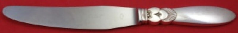 Georg Jensen Cactus Sterling Silver Dinner Knife 9" GI/GJ Mark (1 of 2)