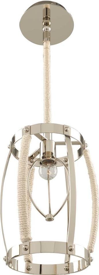 Kalco Coastal Bradbury Mini Pendant Polished Nickel 12H 9W 9D: Kalco Coastal Bradbury Mini Pendant Polished Nickel 12H 9W 9D Illuminate your space with the Coastal Style Bradbury Light Pendant, a stunning addition to any indoor area. This mini pendant light featu