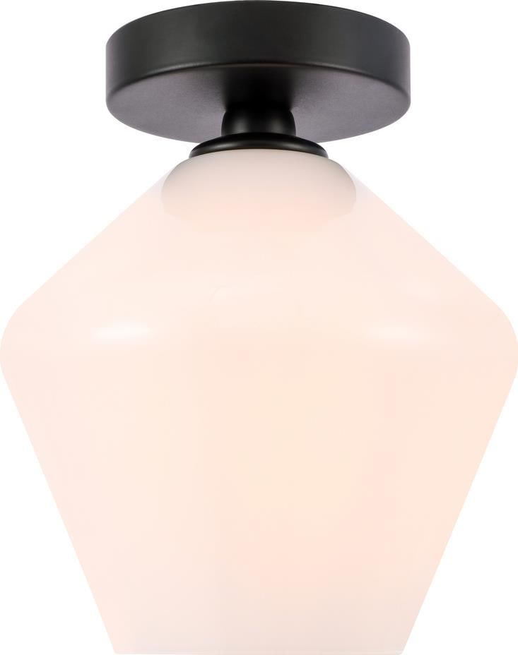 Elegant Lighting Gene Flush-Mount Ceiling Light 9.4H Frosted White UL-Listed (1 of 1)