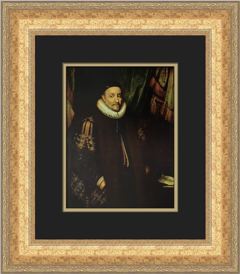 Prince William of Orange Custom Framed Print by Michiel-van Miereveld: Prince William of Orange Custom Framed Print by Michiel-van Miereveld This stunning custom framed print features the artwork "Prince William of Orange" by artist Michiel-van Miereveld. Measuring 19 in
