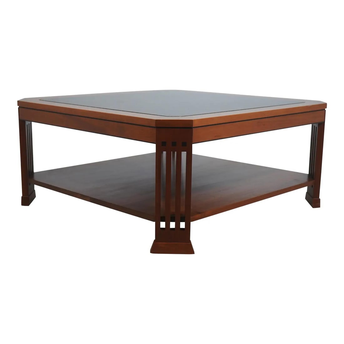 21st Century Collection Cherry and Granite Modern Coffee Table with Ebony Inlays (1 of 10)