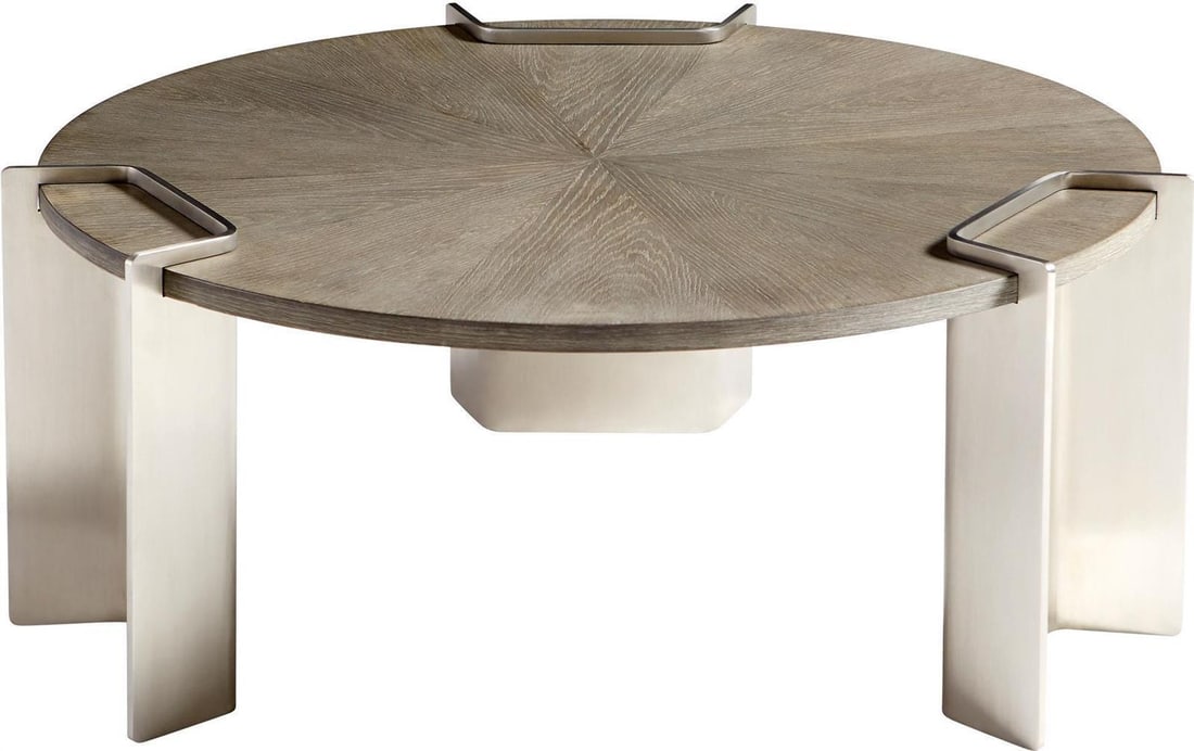 Cyan Arca Square Coffee Table Weathered Oak Transitional Style (1 of 3)