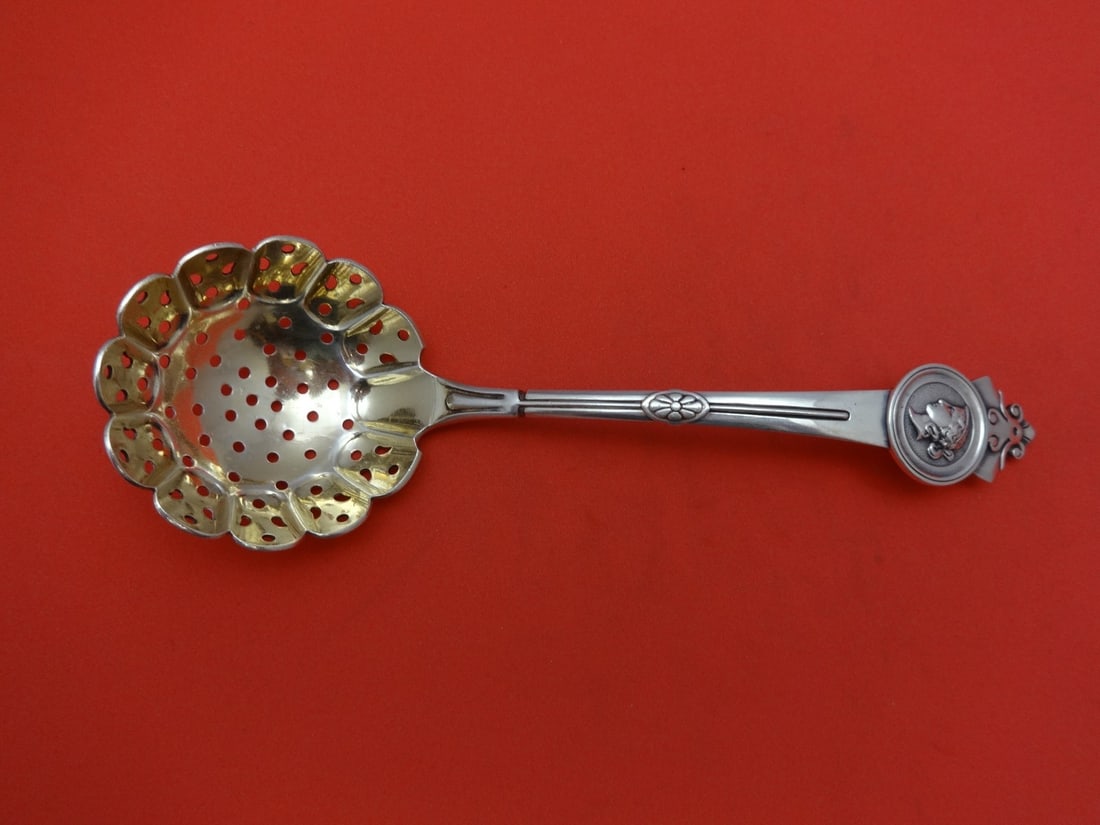 Gorham Medallion Sterling Silver Gold Washed Sugar Sifter Ladle 6.5" (1 of 2)
