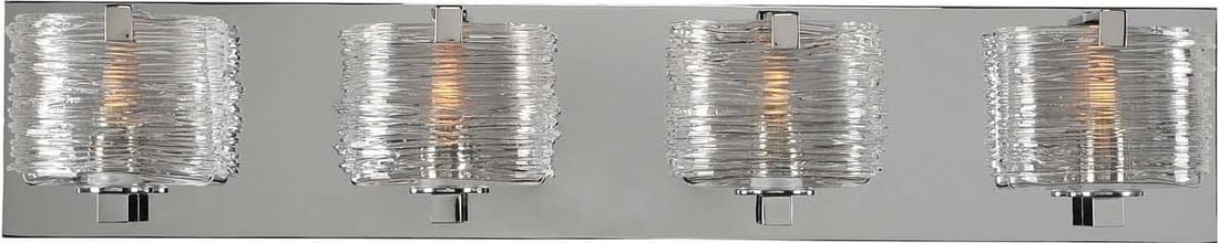 Kalco South Bay Modern Classic Chrome Bath Light with Hand-Blown Glass: Kalco South Bay Modern Classic Chrome Bath Light with Hand-Blown Glass Enhance your bathroom with this elegant chrome lighting fixture from the South Bay collection. Crafted with hand-blown glass and