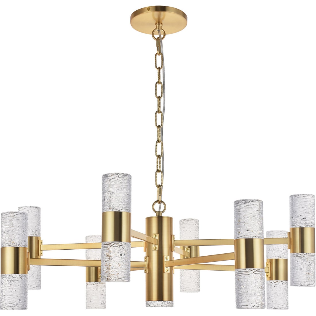 Vega 32 Inch Gold Crystal LED Dimmable Chandelier With 17 Lights (1 of 12)