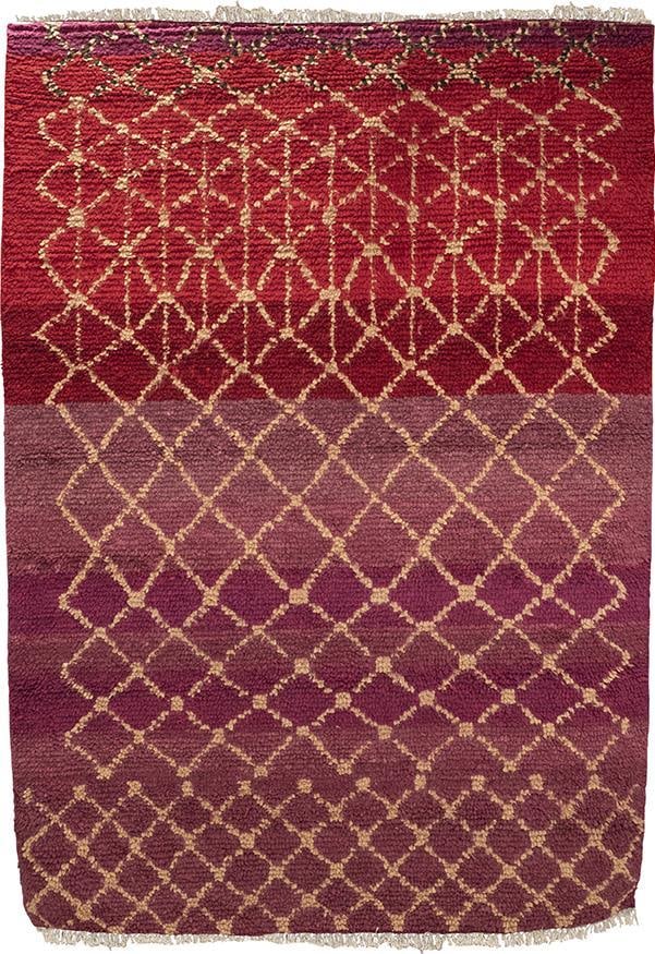 Elegant Maroon Handwoven Cotton Wool Safi Rug 10x8 ft (1 of 1)