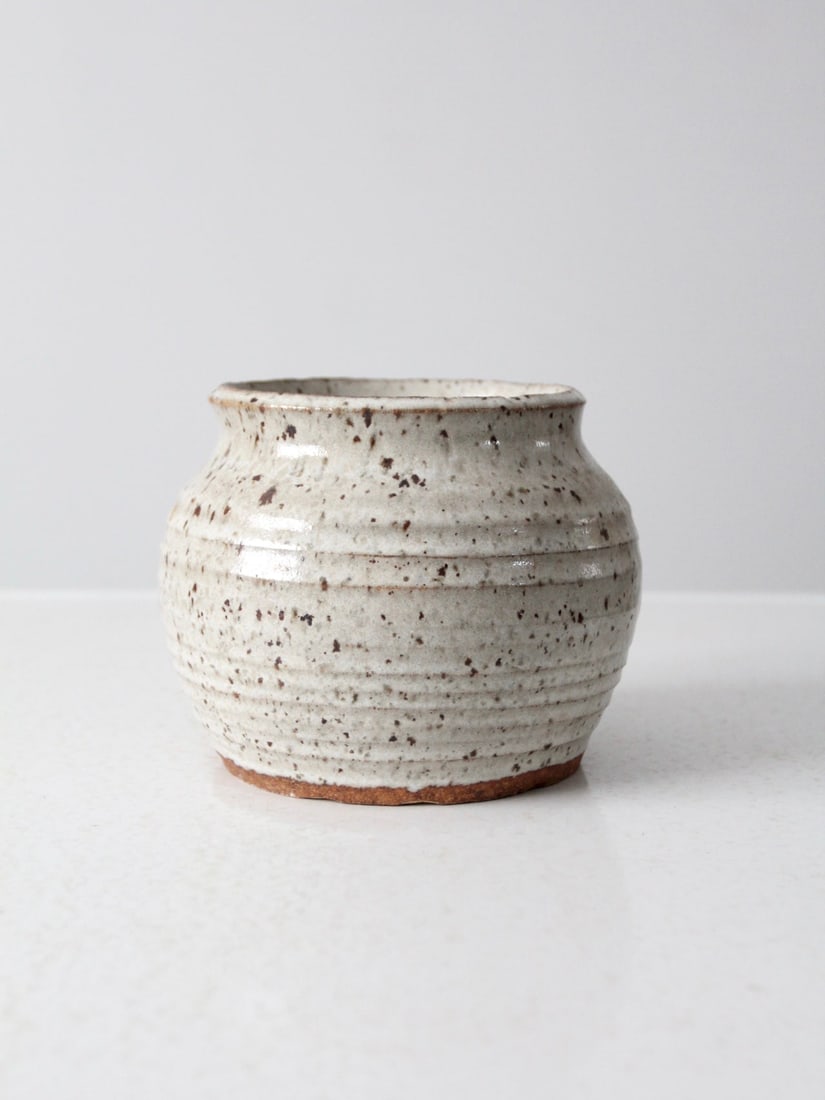 Handcrafted Vintage Studio Pottery Jar with Glazed Interior (1 of 9)