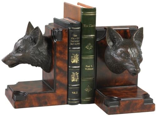Hand-Painted Fox Bookends Lodge Style Equestrian Decor (1 of 1)