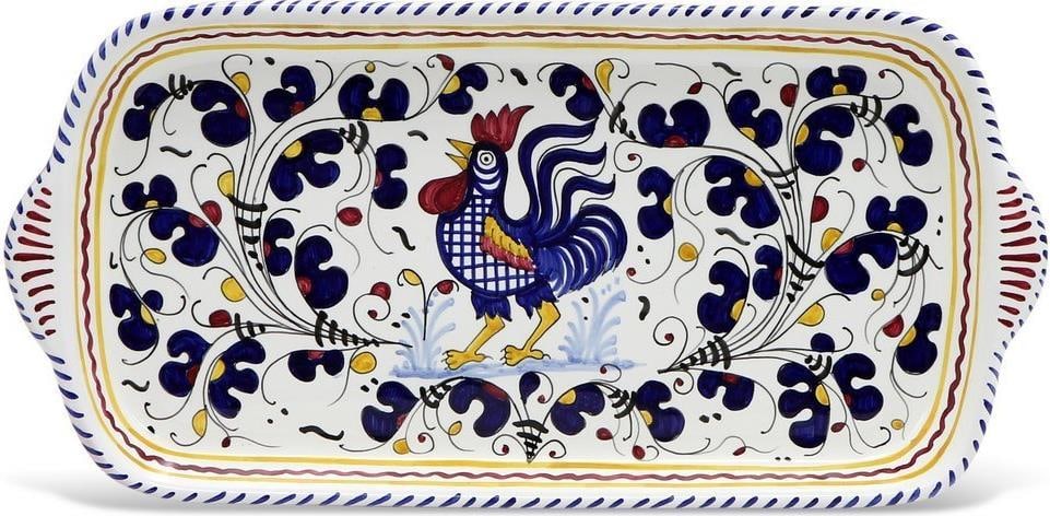 Ceramic Orvieto Rooster Serving Tray 13 x 7 Dishwasher Safe (1 of 4)