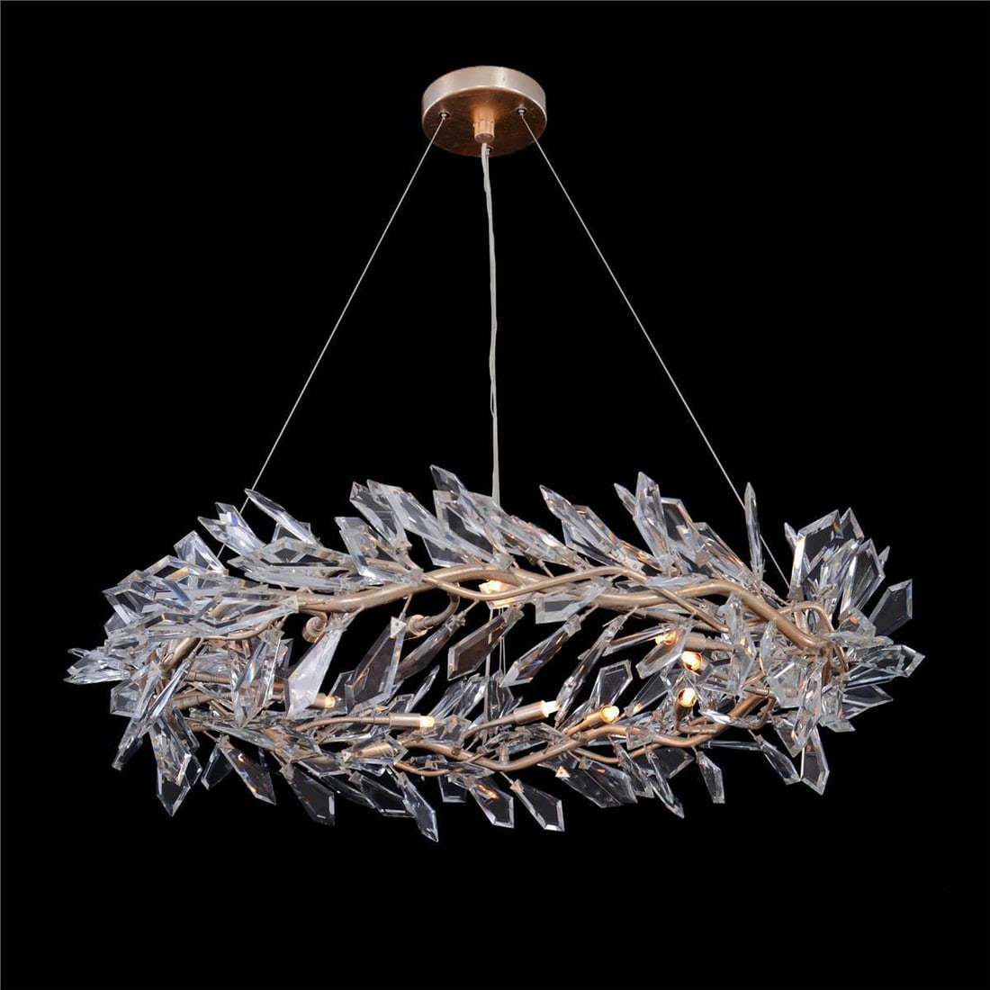John-Richard Victorian Style 12-Light Crystal Chandelier Silver Leaf (1 of 2)