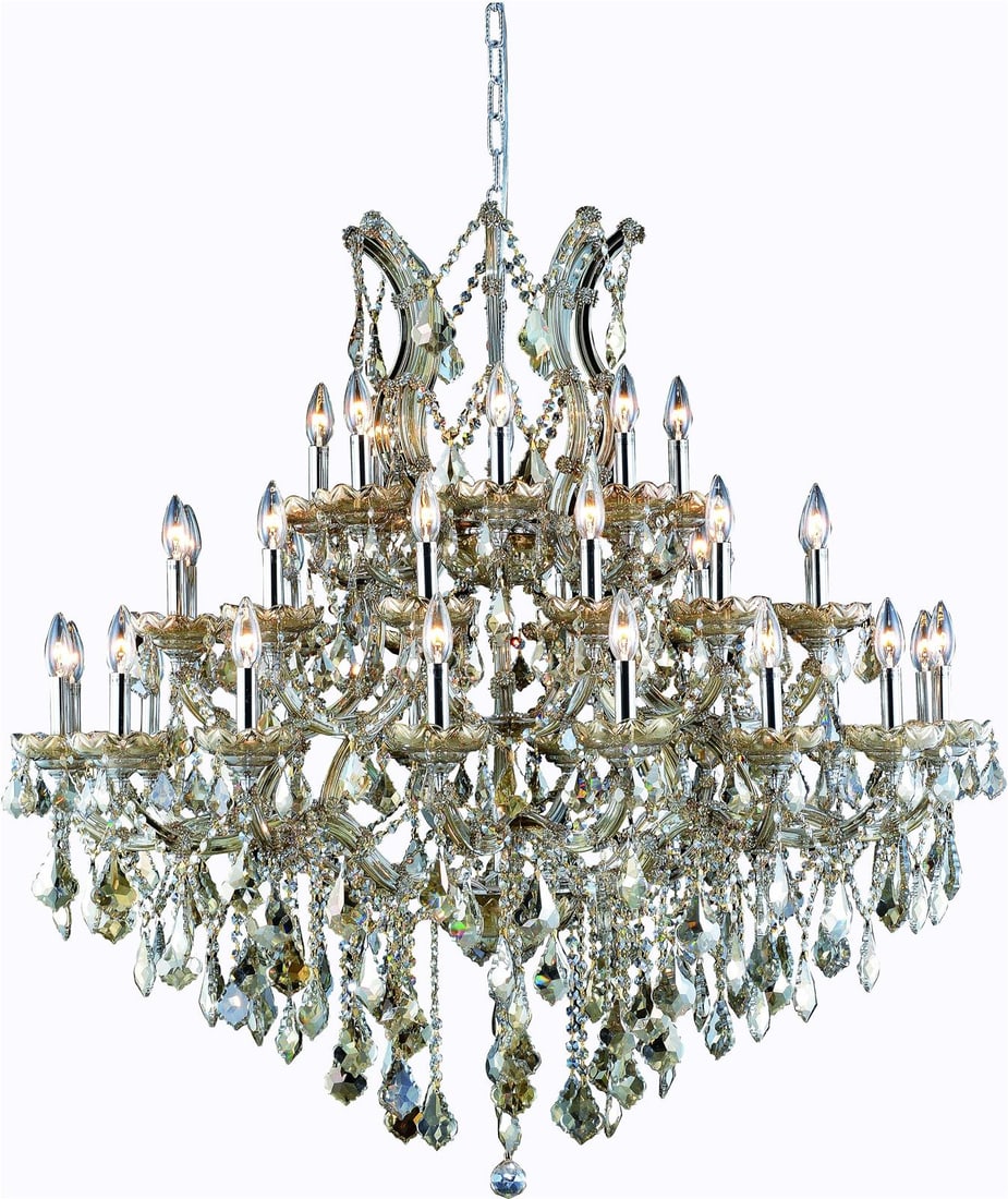 Elegant Lighting Maria Theresa Rococo Chandelier Gold Teak Finish (1 of 1)