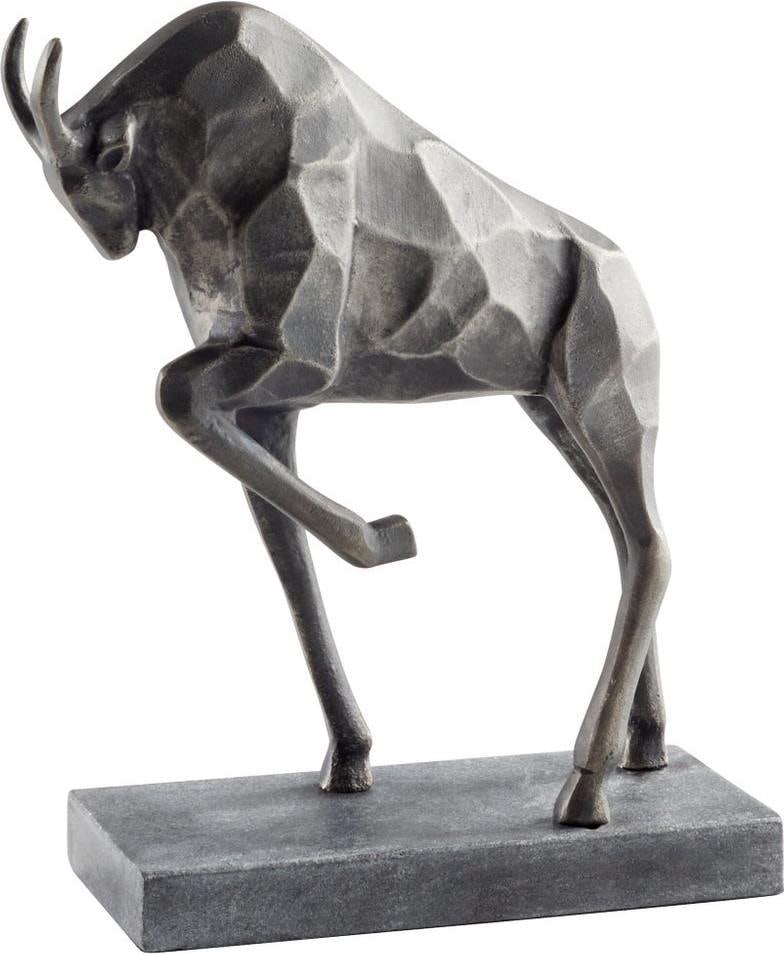 Cyan Torero Pewter Marble Sculpture 12.5H 10.75L (1 of 2)