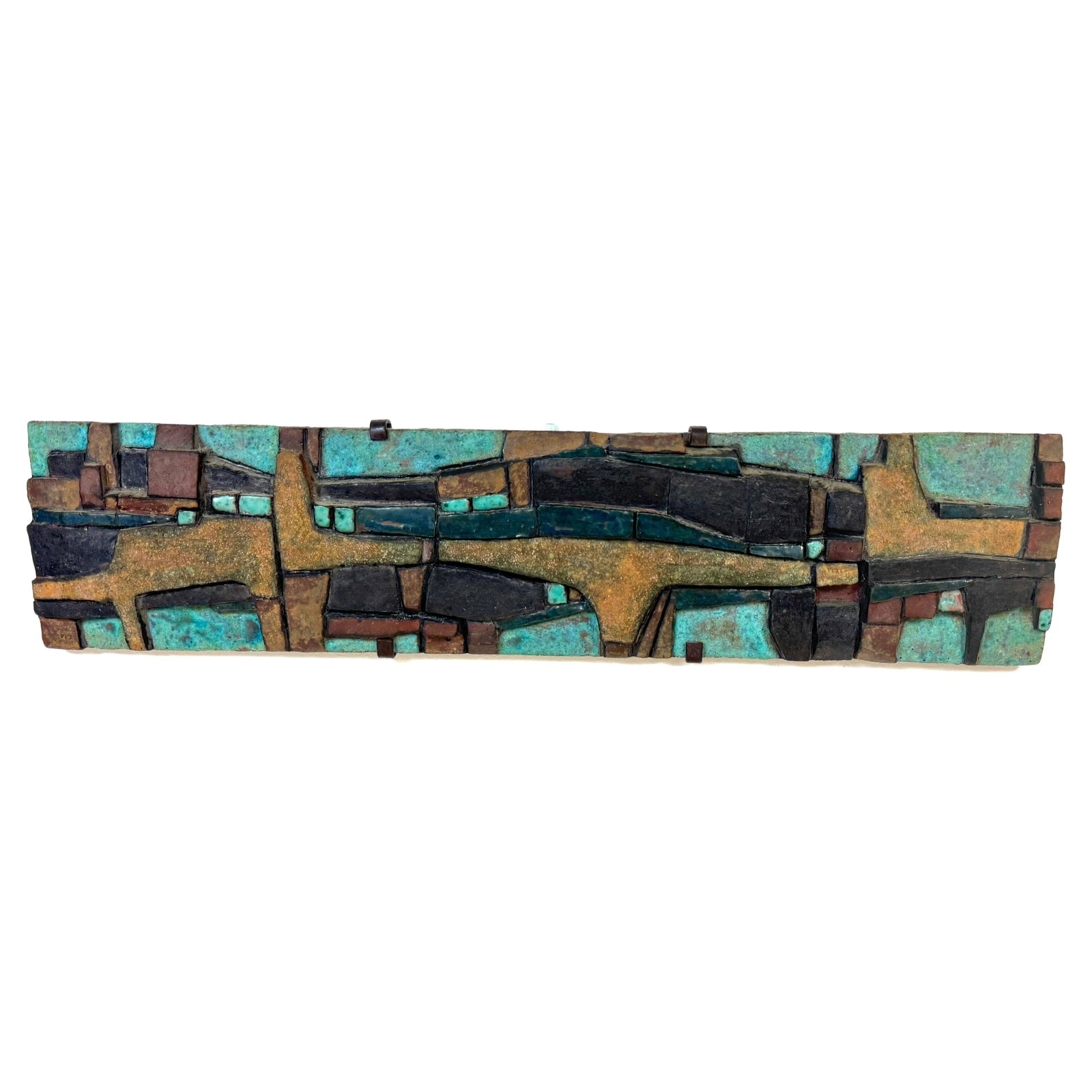Nijole Sivickas 1970s High-Fired Clay Cubist Landscape Wall Panel (1 of 15)