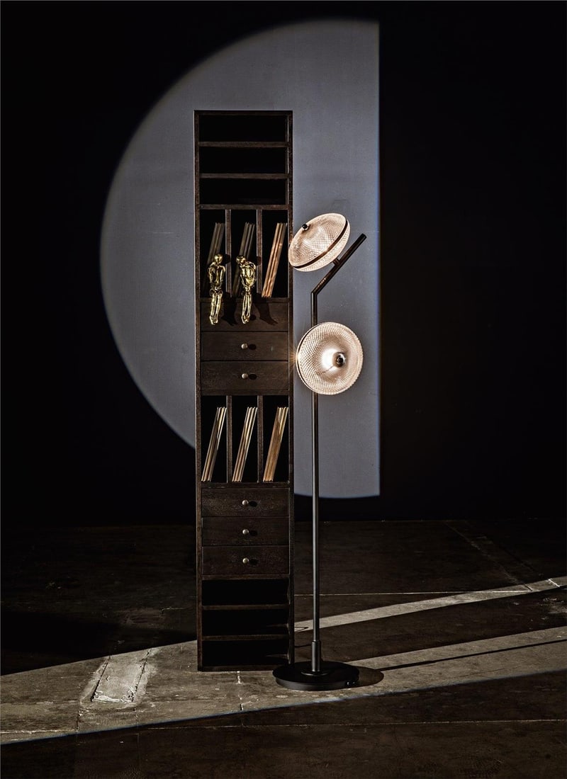 Noir Tubula Ebony Walnut Bookcase Neo-Classical Revival 90.5H (1 of 8)