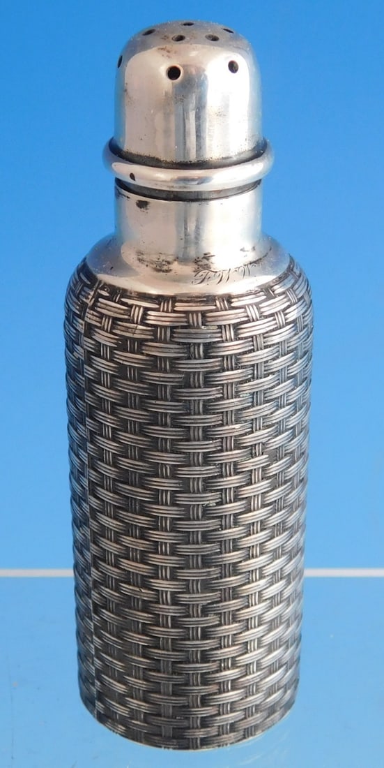 Whiting Sterling Silver Wicker Design Pepper Shaker #40 (1 of 5)