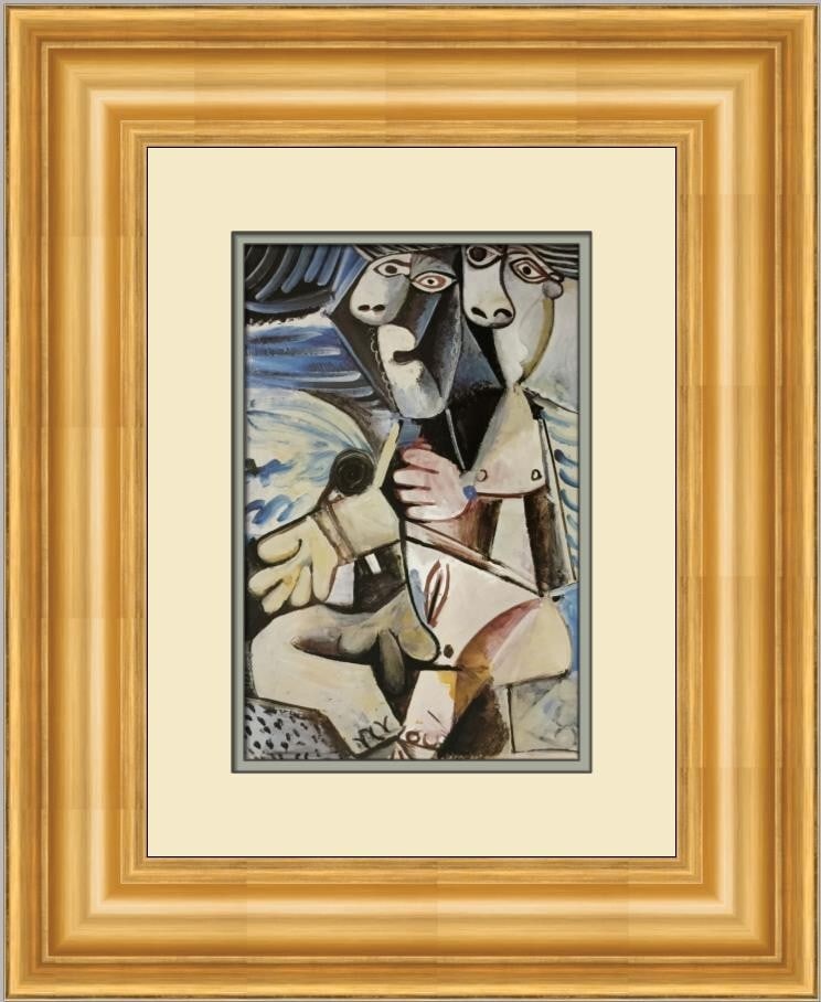 Pablo Picasso Embrace Custom Framed Surrealism Print 21x17 (1 of 2)
