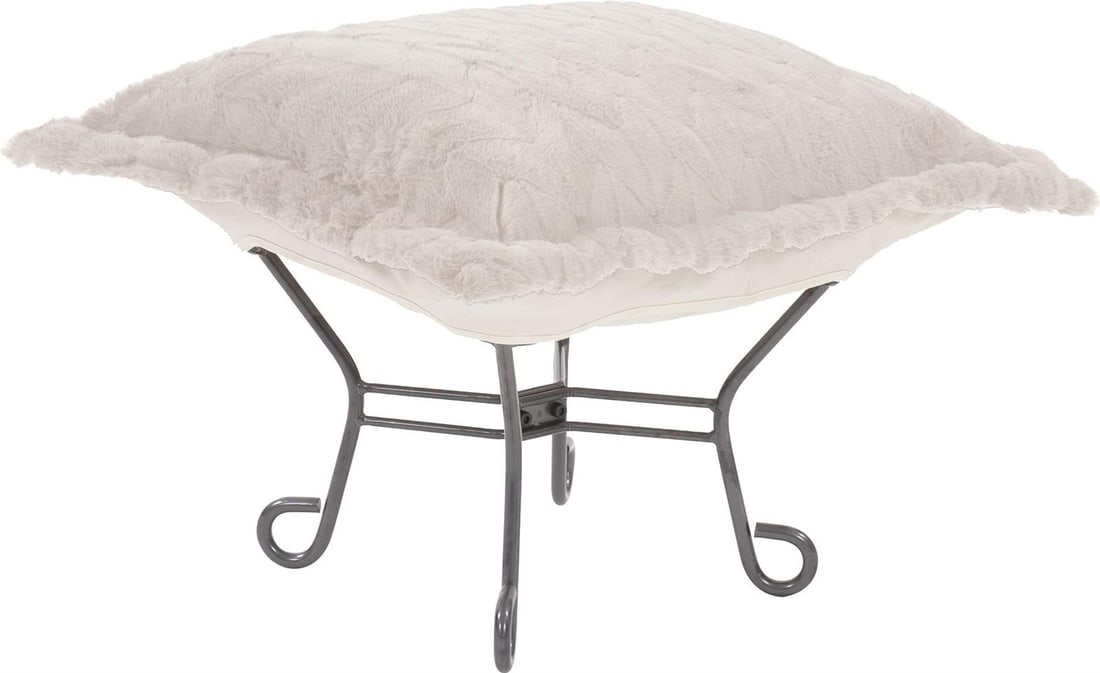 Howard Elliott Angora Puff Faux Fur Ottoman Home Decor: Howard Elliott Angora Puff Faux Fur Ottoman Home Decor Add a touch of elegance to your home decor with this stunning faux fur ottoman from the Angora Puff Collection. Crafted from 100% polyester angor