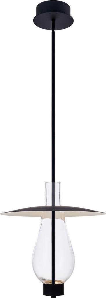 Kalco Hugo 14 Matte Black Kitchen Pendant 27H 16W Dimmable LED (1 of 1)