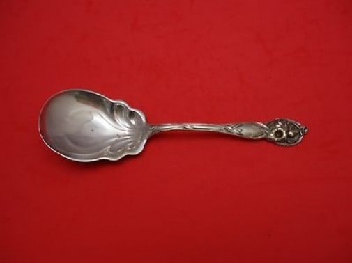 Watson Orchid Sterling Silver Preserve Spoon 7.25 inches (1 of 1)