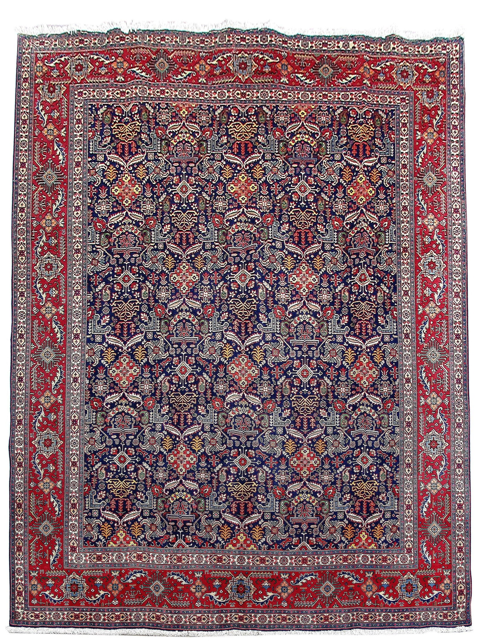 Luxurious 9'10 x 13'2 Eggplant Purple Persian Tabriz Rug: Luxurious 9'10 x 13'2 Eggplant Purple Persian Tabriz Rug Free continental US Shipping Transform your space with the exquisite charm of this handcrafted Persian Tabriz rug, featuring a rich eggplant