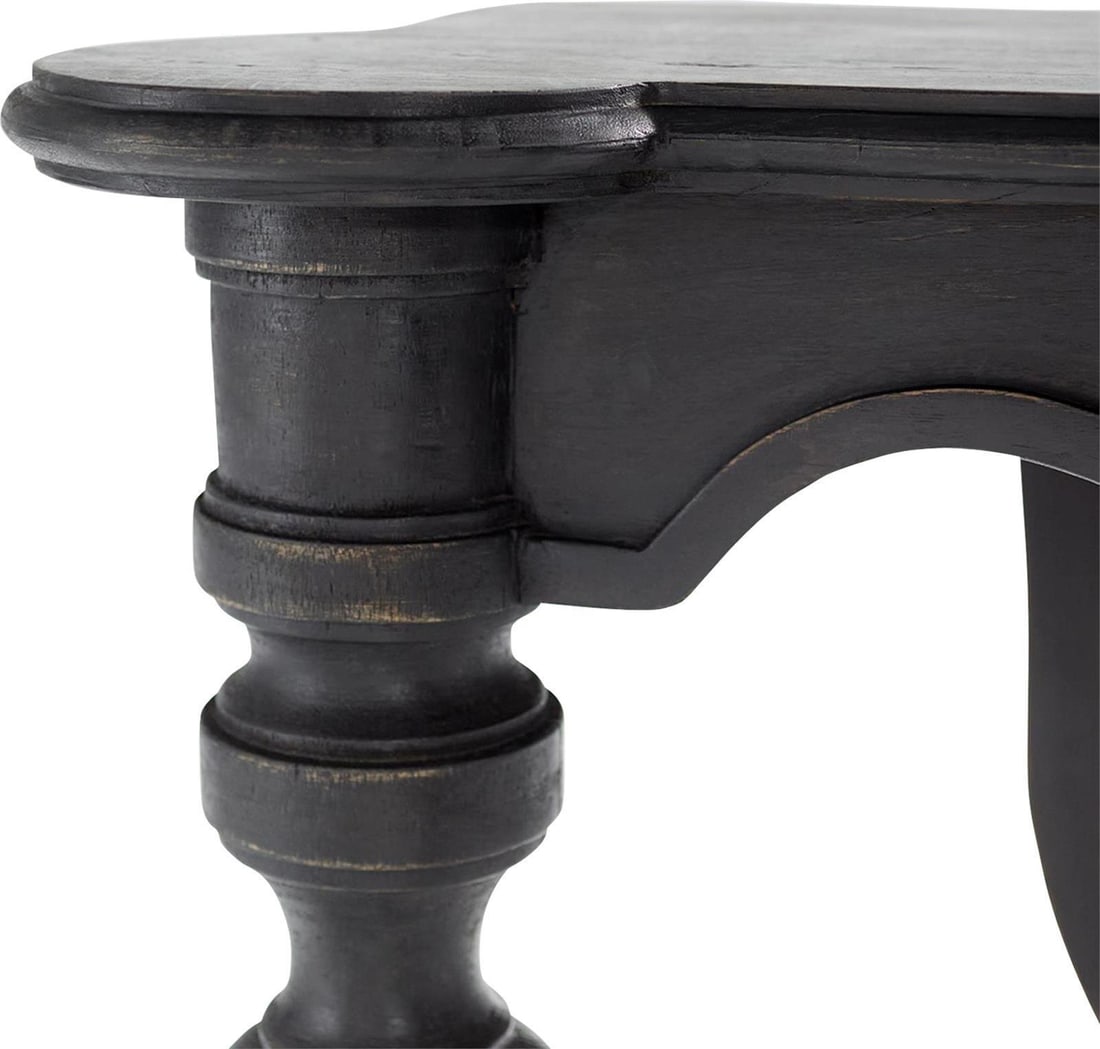Cyan Lacroix Transitional Solid Wood Console Table Black Slate Finish: Cyan Lacroix Transitional Solid Wood Console Table Black Slate Finish Introducing the Lacroix Transitional Solid Wood Console, a stunning piece that combines functionality with elegant design.