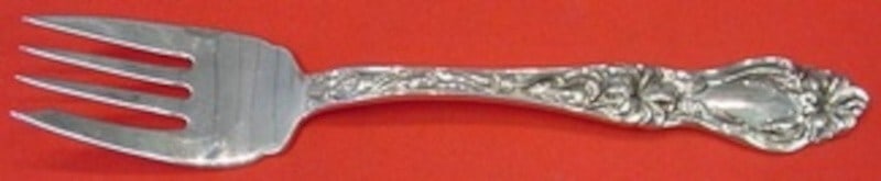 Frank Whiting Lily Sterling Silver Salad Fork Art Nouveau 6.5" (1 of 2)