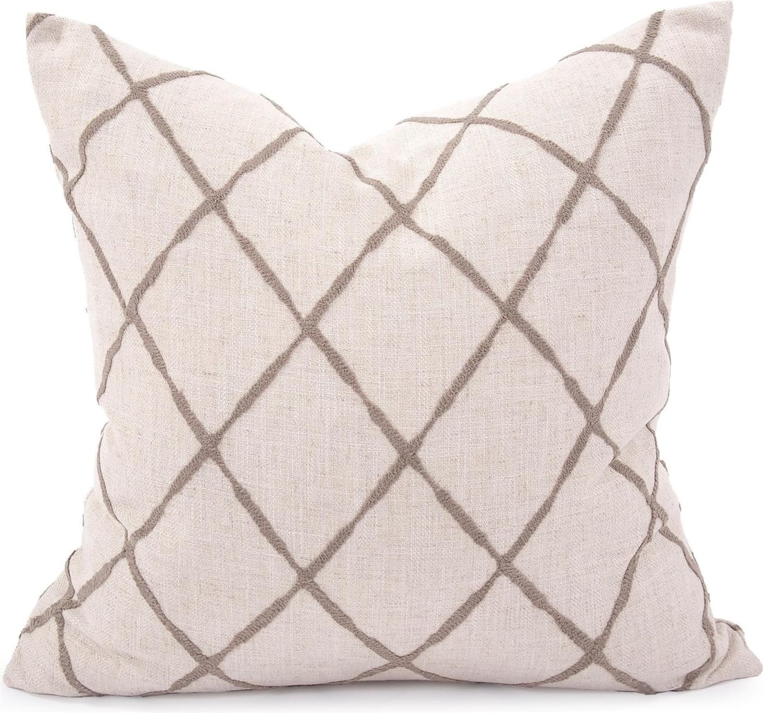 Howard Elliott 20x20 Lyric Pewter Pillow Gray with Hidden Zipper (1 of 1)