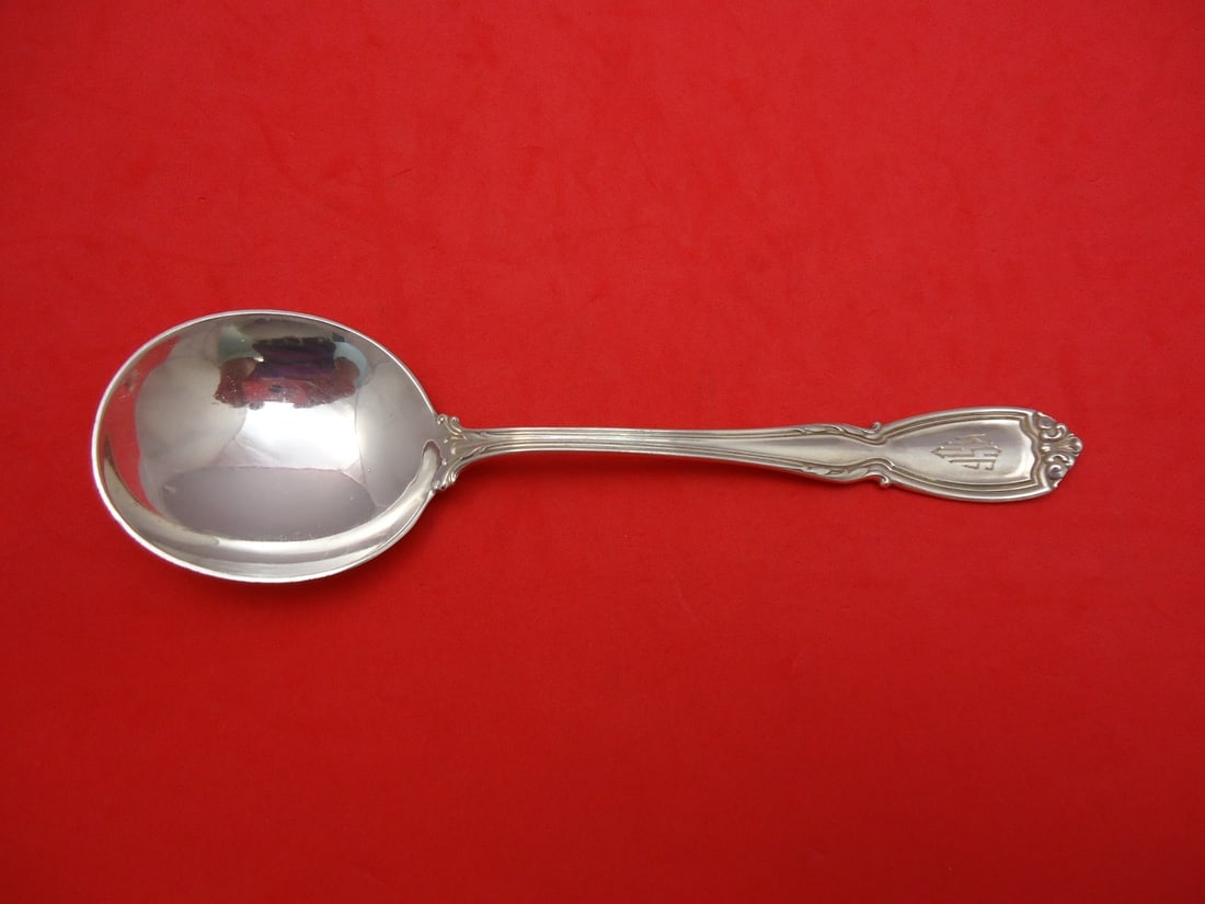 Durgin Wellington Sterling Silver Gumbo Soup Spoon 7.25" Monogrammed (1 of 1)