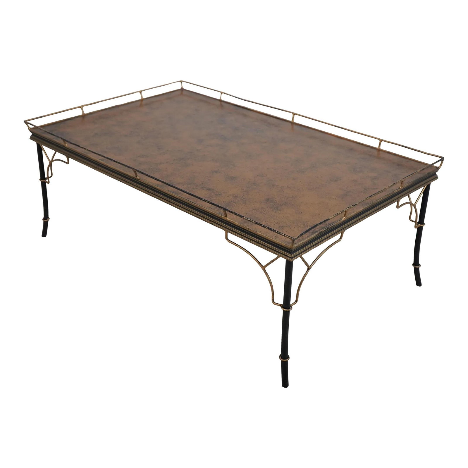 Regency Style Gold Toleware Coffee Table Metal Construction (1 of 10)