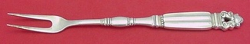 Georg Jensen Acorn Sterling Silver Meat Fork 2-Tine 9 Inch (1 of 2)