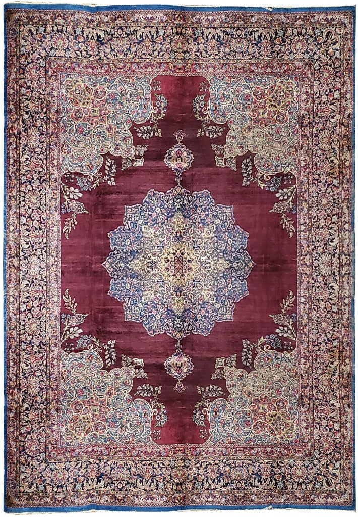 8.9 x 11.9 Persian Area Rug Hand-Knotted Wool Iran 1970s (1 of 9)