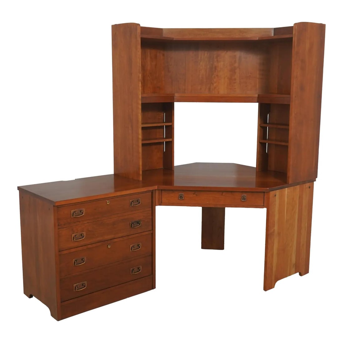 Stickley Mission Cherry Corner Desk with Hutch Arts & Crafts Solid Wood (1 of 10)
