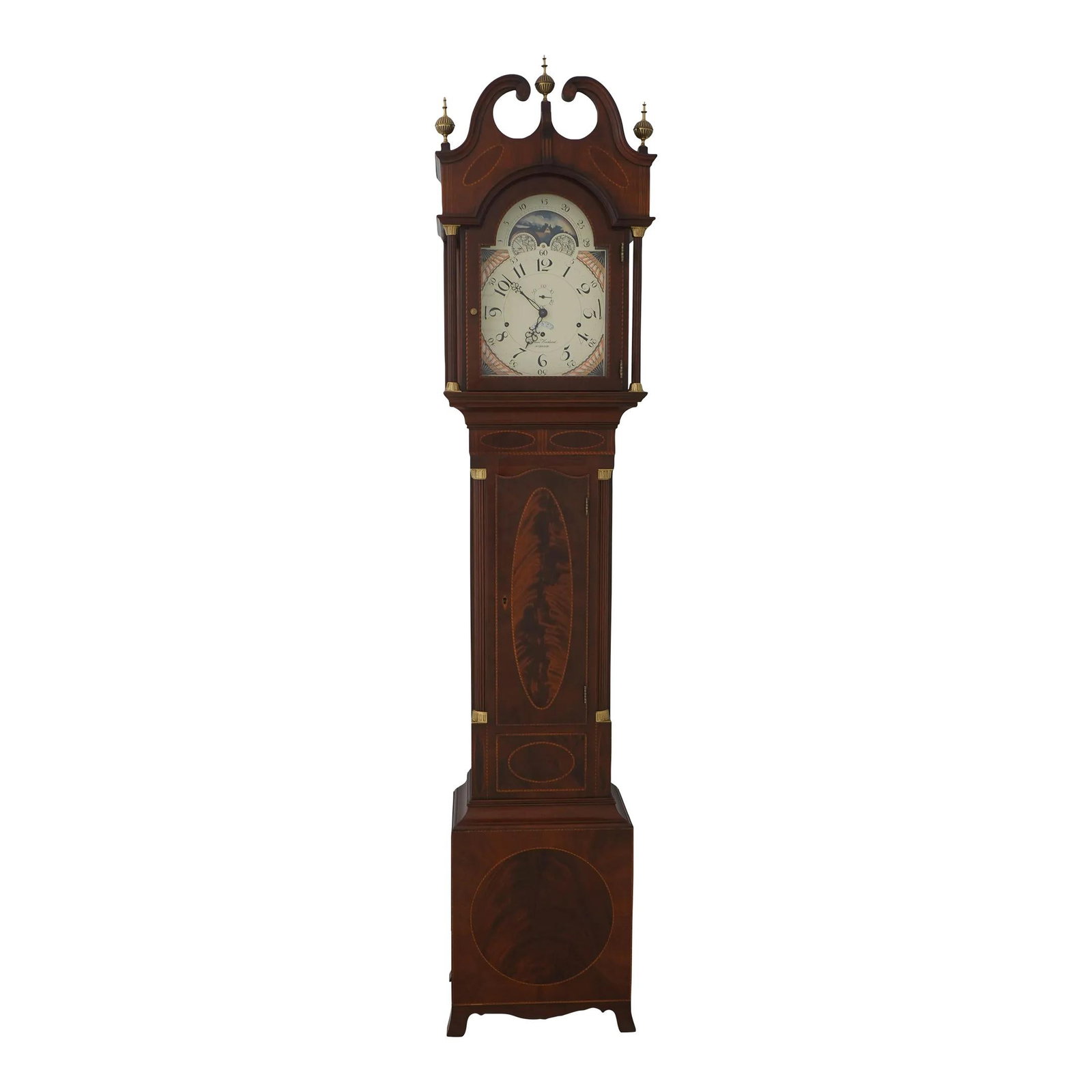 Sligh Thomas Harland Federal Style Mahogany Grandfather Clock (1 of 10)