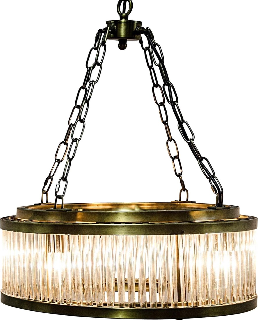 Brass Bowl Chandelier by Noir Petronas Collection 24.5" H (1 of 1)