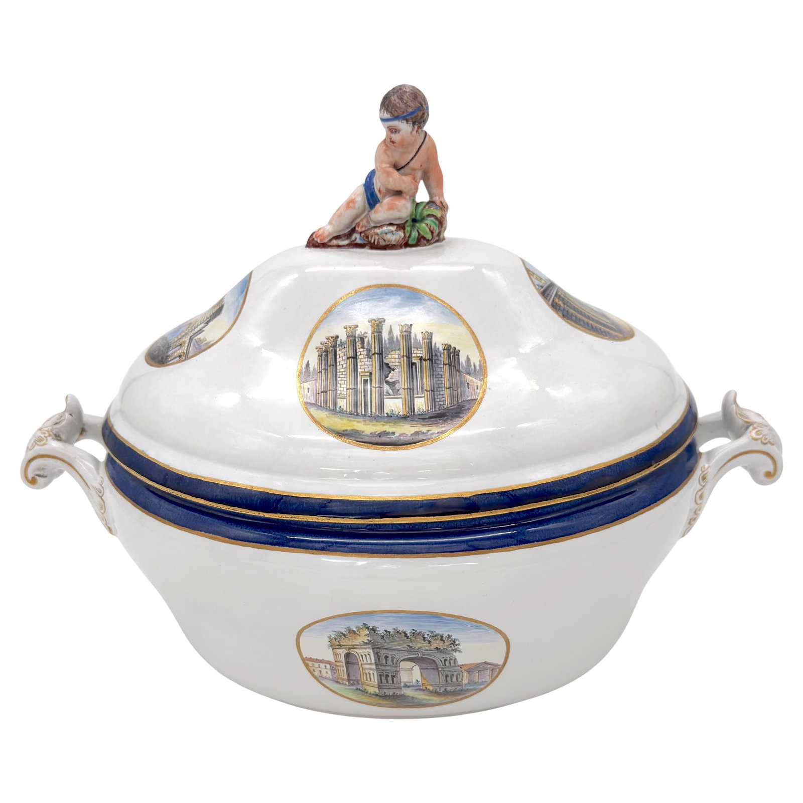 18th Century Naples Porcelain Grand Tour Tureen with Child Figure (1 of 17)