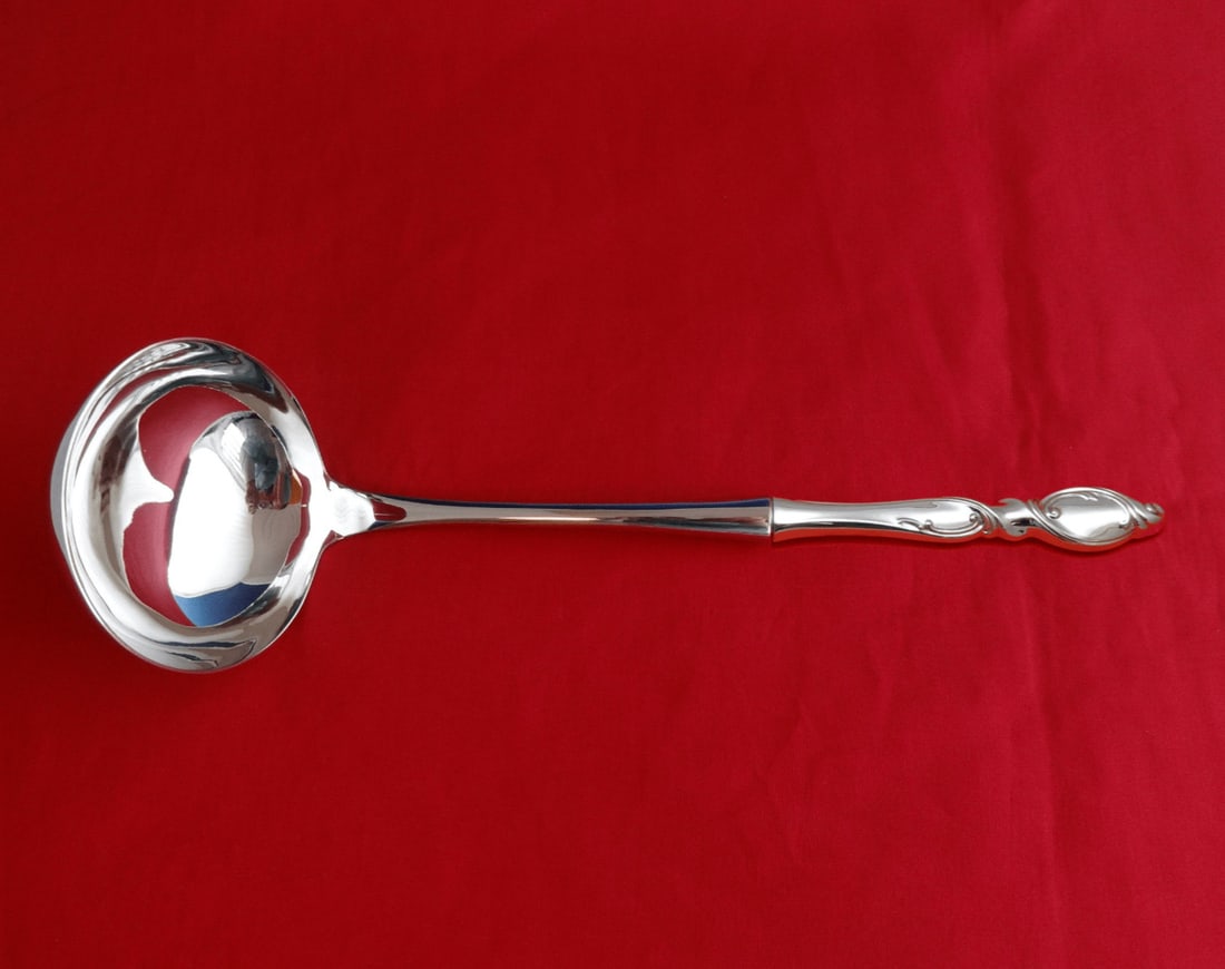 Wallace Silver Swirl Custom Made Sterling Silver Soup Ladle 10.5" (1 of 2)