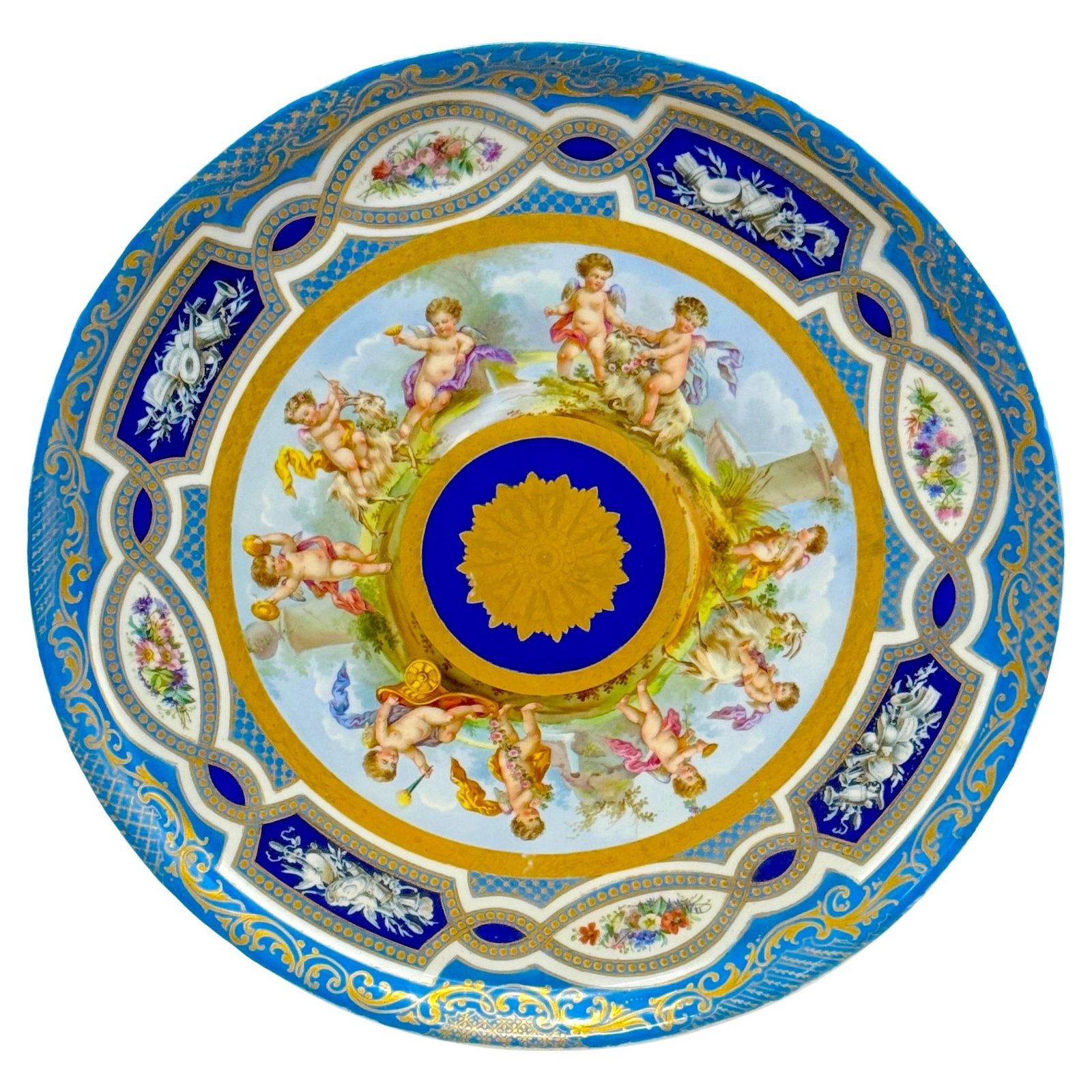 19th Century Sevres Porcelain Tray with Labors of Cupid Scene France (1 of 18)