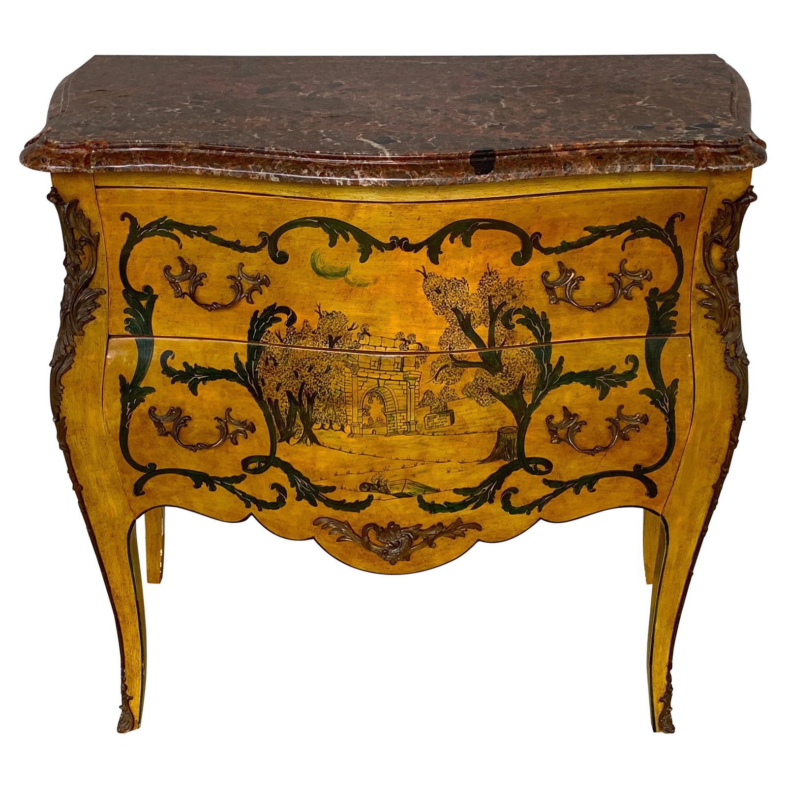 Italian Neoclassical Piranesi Polychromed Marble Top Commode (1 of 14)