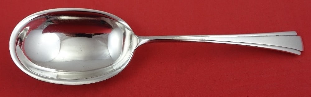 Richard Dimes Debutante Sterling Silver Serving Spoon Ovoid 8 5/8 Inches (1 of 2)