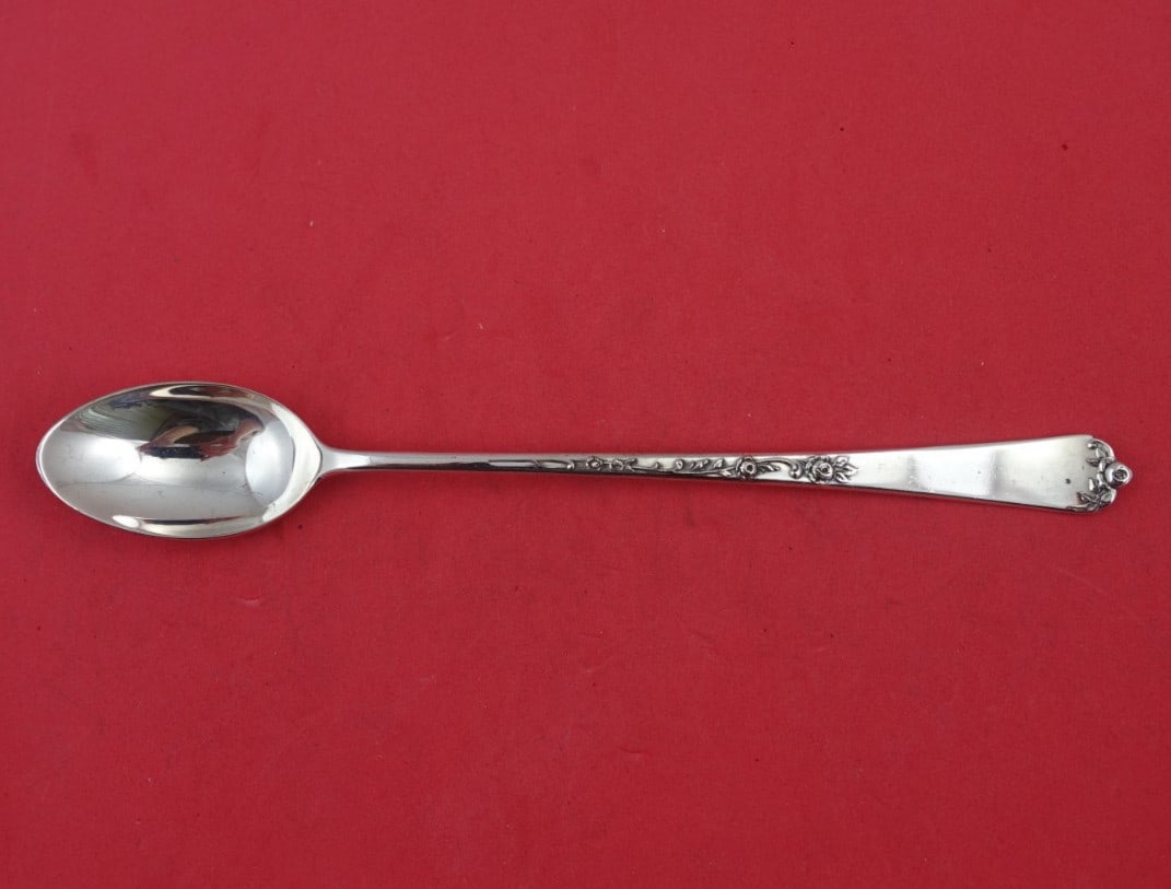 Wallace Sterling Rose Silver Iced Tea Spoon 7.5 inch (1 of 3)