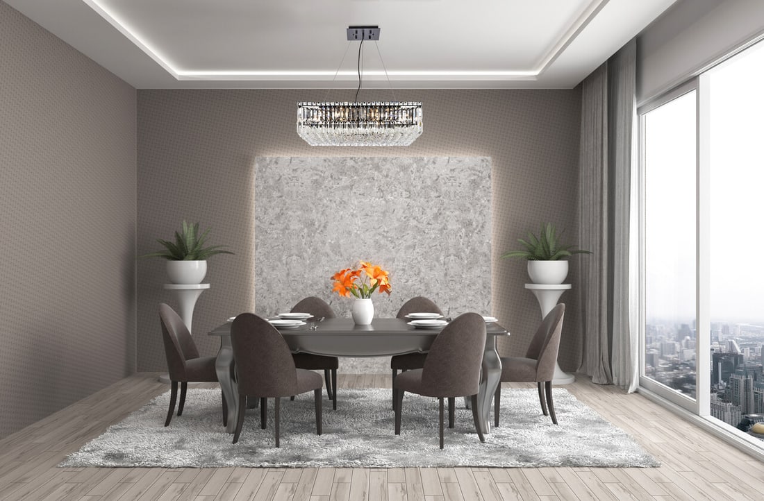 Maxime 12-Light Crystal Chandelier in Black and Chrome 28 Inch Modern Ceiling Fixture (1 of 8)